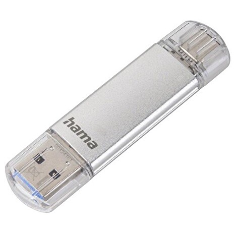 Flashdisk Hama Flash Pen Laeta, USB-C/USB-A 3.1 , 256 GB, 40 MB/s, stříbrný