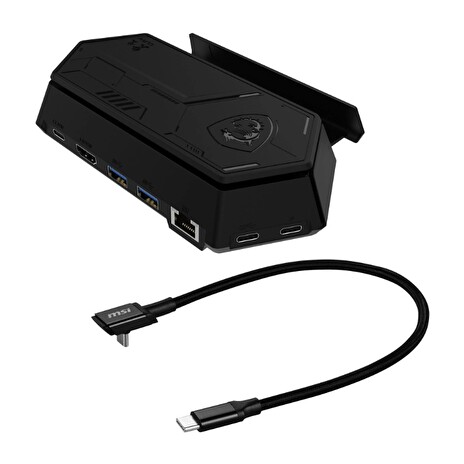 MSI Nest Docking Station, dokovací stanice pro MSI Claw, USB-C kabel, HDMI, USB, RJ45