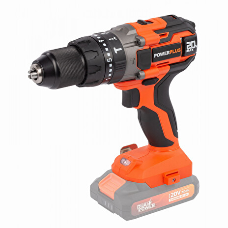 Aku šroubovák Powerplus POWDP15200 - příklepem 20V (bez AKU)