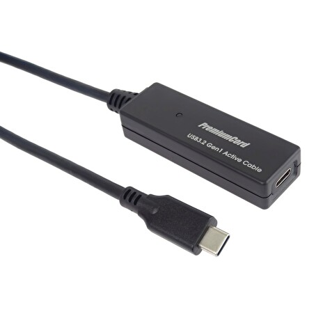 PremiumCord USB-C repeater a prodlužovací kabel Male-Female, 5Gbps 10m