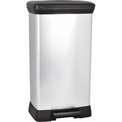 Odpadkový koš Curver Deco Bin 50l stříbrný