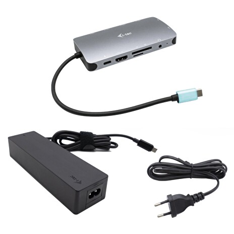i-tec dokovací stanice USB-C Metal Nano Dock HDMI/VGA with LAN + Power Delivery 100W + nabíječka 100W (bundle)
