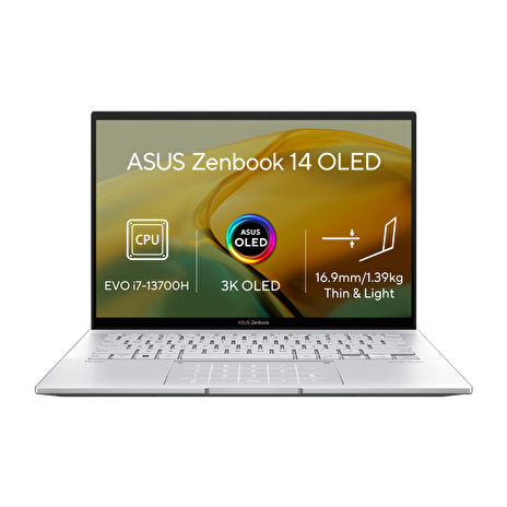 ASUS Zenbook 14 OLED - i7-13700H/16GB/1TB SSD/14"/2,8K/OLED/2y PUR/Win 11 PRO/stříbrná