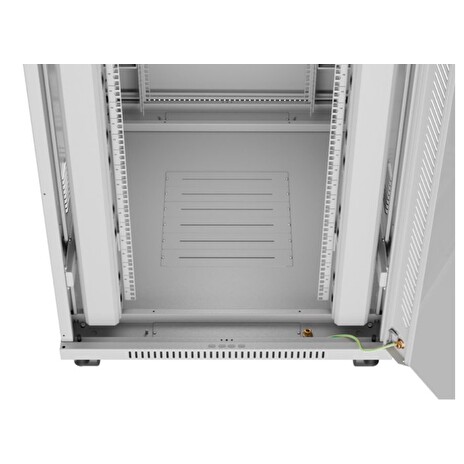 LANBERG Volně stojící skříň 19" 42U/800x1000 LCD skleněné dveře šedá