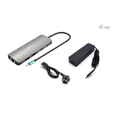 i-tec dokovací stanice USB-C Metal Nano 2x HDMI, Power Delivery 100W + univerzální nabíječka 100W (bundle)