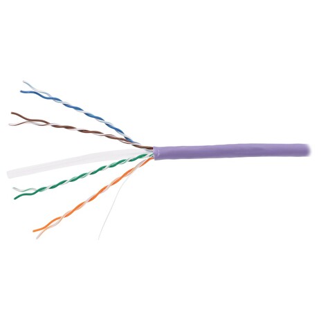 PLANET NO kabel UTP, drát, 4pár, Cat 6, LS0H, Dca, balení 305m, fialový