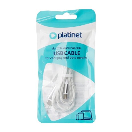 Platinet Nabíjecí Kabel USB-C - USB-C 3A, 60W, 1m, LED bílý