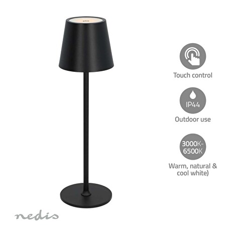 Nedis LTOUT05BK - LED stolní lampa| LED | 1.8 W | 150 lm | 3000 - 6000 K | Černá