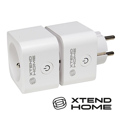 Xtend Home set 2x chytrá interní zásuvka, měření příkonu, správné spínání fáze, Tuya