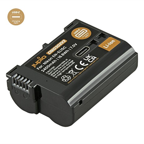 Baterie Jupio EN-EL15C *ULTRA C* 2400 mAh s USB-C vstupem pro nabíjení pro Nikon