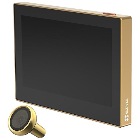 EZVIZ chytré dveřní kukátko s kamerou HP2/ Wi-Fi/ 2K/ 4,3" monitor/ napájení ze sítě a baterie/ zlaté