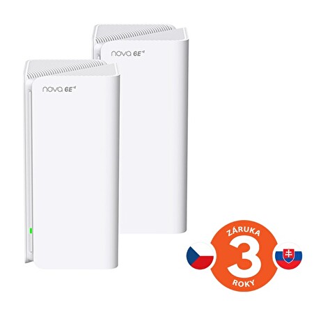 Tenda Nova MX21 Pro (2-pack) WiFi6E AXE5700 Mesh Gigabit system, 6x GLAN/GWAN, WPA3, VPN, CZ app