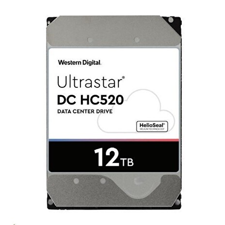 WD Ultrastar® HDD 12TB (HUH721212ALE604) DC HC520 3.5in 26.1MM 256MB 7200RPM SATA 512E SE (GOLD WD121KRYZ)