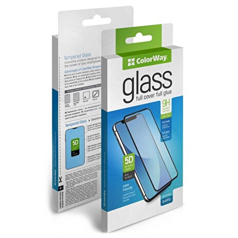 COLORWAY ochranné sklo Glass 9H FC glue / Apple iPhone 16 black