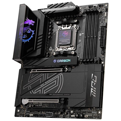 MSI MPG X870E CARBON WIFI / AMD X870E / AM5 / 4x DDR5 / 4x M.2 / HDMI / USB-C / WiFi / ATX