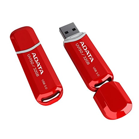 ADATA Flash Disk 32GB USB 3.0 Dash Drive UV150, červený (R: 90MB/s, W: 20MB/s)