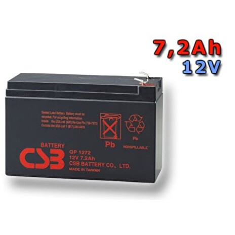 CSB Náhradni baterie 12V - 7,2Ah GP1272 F2 - kompatibilní s RBC2/5/8/9/12/22/23/25/27/31/32/33/40/48/51/53/54/59/109/110