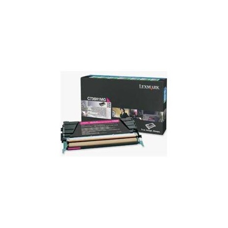 Lexmark C736, X736, X738 Magenta High Yield Return Program Toner Cartridge, 10K