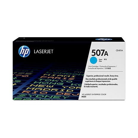 HP 507A - originální - toner, azurový, vhodné pro HP LaserJet Enterprise 500 Color M551