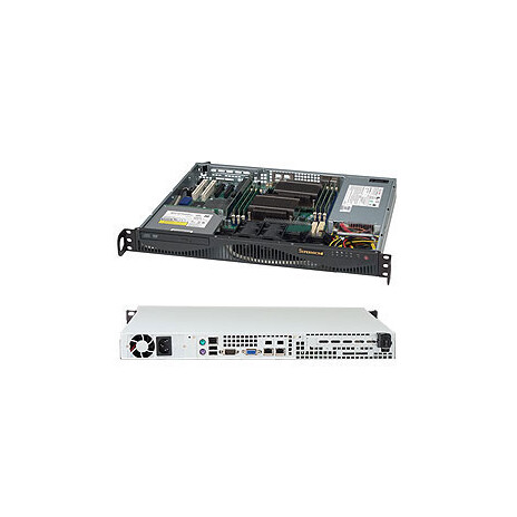 SUPERMICRO mini1U chassis, 2x 3,5" fixed HDD (nebo s MCP-220-00044-0N 2x2,5"), mechanika volitelná (slim), 350W (80PLUS