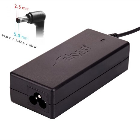 Akyga Nabíječka na notebook 19V/3.42A 65W 5.5x2.5 mm pro ASUS/TOSHIBA/LENOVO