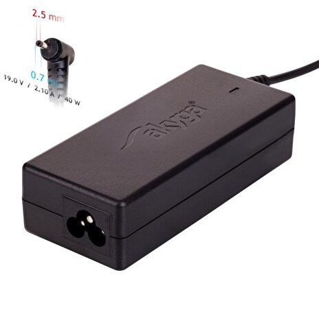 Akyga Nabíječka na notebook 19V/2.1A 40W 2.5x0.7mm pro ASUS