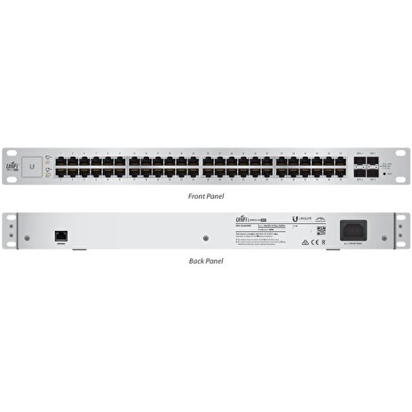 Ubiquiti US-48-500W 48-port + 2xSFP, 2xSFP+ Gigabit PoE 500W UniFi switch