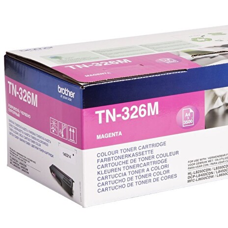 BROTHER tonerová kazeta TN-326M/ DCP-L8400,L8450/ HL-L8250,L8350/ MFC-L8650,L8850/ 3500 stránek/ purpurový