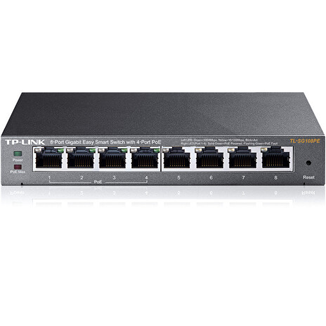 TP-LINK TL-SG108PE / Easy Smart Switch / 8x 10/100/1000Mbps/ VLAN / QoS / IGMP Snooping / steel case