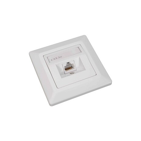 Solarix Eth.Zás. CAT5E UTP 1 x RJ45 pod omítku bílá SX9-1-5E-UTP-WH