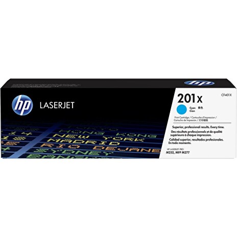 HP tisková kazeta 201X azurová CF401X originál