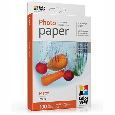 COLORWAY fotopapír/ matte 190g/m2, 10x15/ 100 kusů