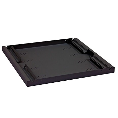 TRITON Police s perforací 19", 1U/250mm, nosnost 15kg, černá