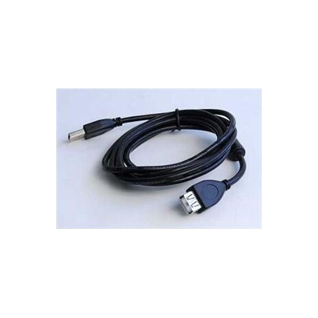 GEMBIRD Kabel USB 2.0 A-A prodlužovací 3m Premium (černý, ferit, zlacené kontakty)