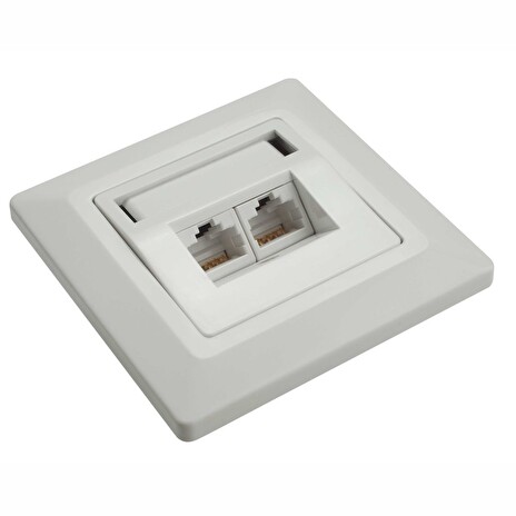 Solarix Eth.Zás. pod om. 2xRJ45 UTP c5e úhel 45 SX9
