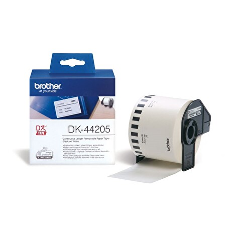 Brother - DK 44205 (papírová role bílá 62mm x 30,48m) - snadno odstranitelná