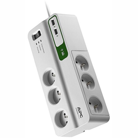APC přepěťová ochrana Essential SurgeArrest PM6U-FR/ 6 zásuvek/ 2x USB