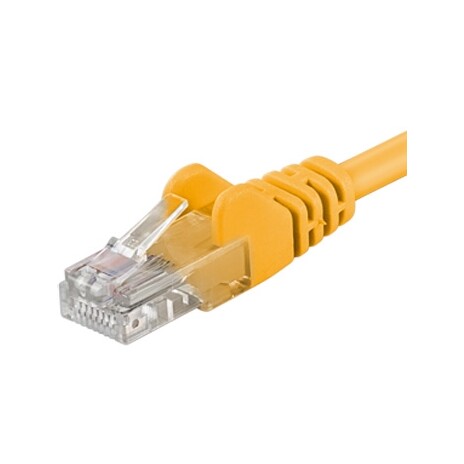 PremiumCord Patch kabel Cat6 UTP, délka 0.5m, žlutá