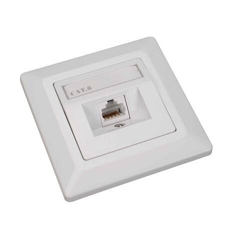 Solarix Eth.Zás. CAT6 UTP 1 x RJ45 pod omítku bílá SX9-1-6-UTP-WH