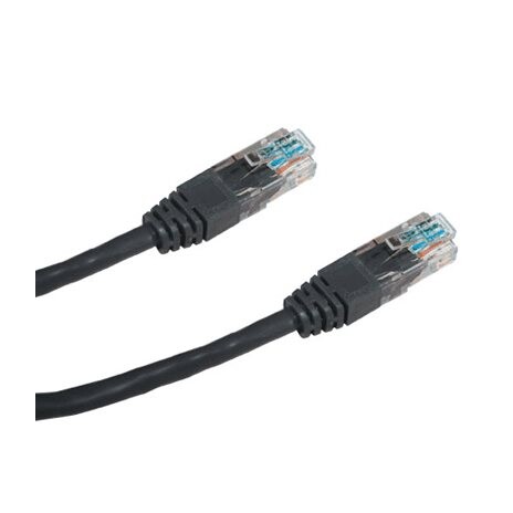 DATACOM Patch kabel UTP CAT5E 0,5m černý