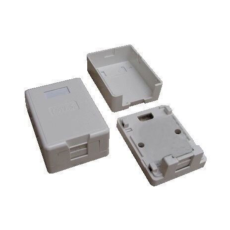 DATACOM Datová zásuvka neosazená pro 1x RJ45 keystone, na omítku (protiprachová)