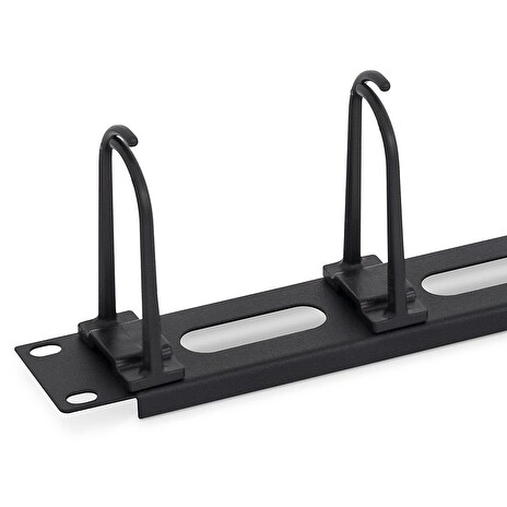 Triton 19" vyvazovací panel 1U, 5x háček velký zacvak. pro čtvrerc. otvor 9x9, oválné otvory