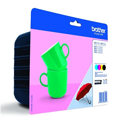 BROTHER inkoustová náplň LC-227XLVALBP/ multipack/ Černa + tři barvy/ 4x 1200 stran
