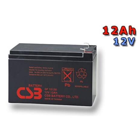CSB Náhradni baterie 12V - 12Ah GP12120 F2 - kompatibilní s RBC4/6