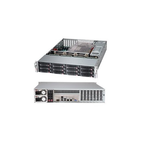 SUPERMICRO 2U chassis 12x 3,5" HS SAS/SATA (12G Expander 1x SFF 8643) + volitelný 2x 2,5", 2x920W (80PLUS Platinum)