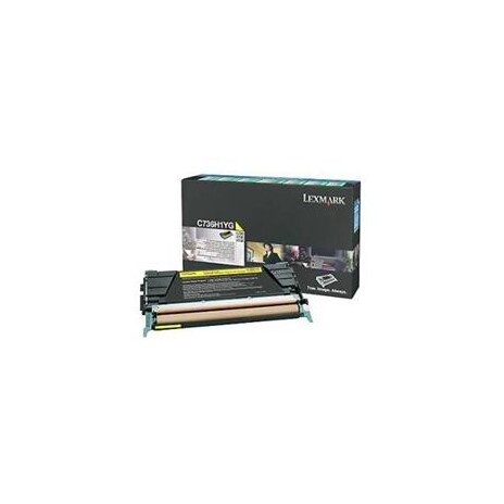 Lexmark C736, X736, X738 Yellow High Yield Return Program Toner Cartridge, 10K