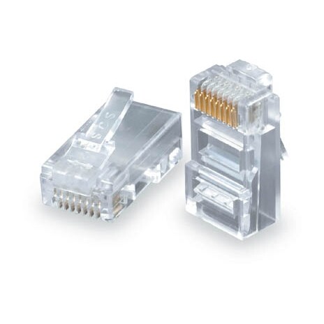 Konektor RJ45 CAT5E UTP 8p8c pro drát 100ks bal.