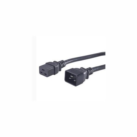 PremiumCord Kabel síťový prodlužovací 230V 16A 1,5m, konektory IEC 320 C19 - IEC 320 C20