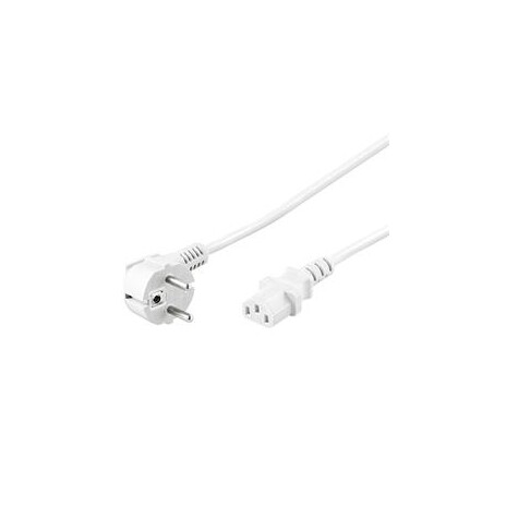 PremiumCord Kabel síťový 230V k počítači 2m bílý