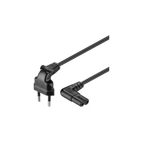 PremiumCord Kabel síťový 230V k magnetofonu se zahnutými konektory 2m